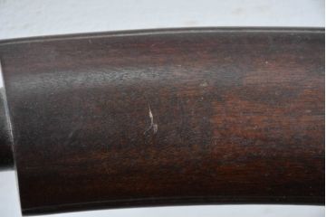 中古　美品　松本民芸家具　背貫のデザインが目を引くB型ワイコムチェア(板座チェア、ワークチェア、ダイニングチェア、イス、椅子)(定価約12万円)(R-084665)