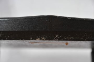 中古　美品　松本民芸家具　背貫のデザインが目を引くB型ワイコムチェア(板座チェア、ワークチェア、ダイニングチェア、イス、椅子)(定価約12万円)(R-084665)