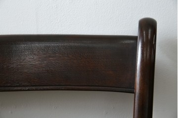 中古　美品　松本民芸家具　背貫のデザインが目を引くB型ワイコムチェア　定価約12万円相当　(R-084665)