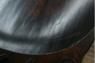 中古　美品　松本民芸家具　背もたれの曲線とスポークの美しさが魅力の#220F型チェア4脚セット　定価(4脚合計)約48万円　(R-084666)
