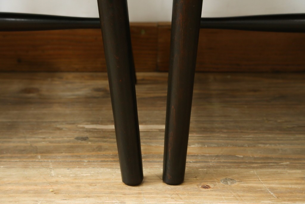中古　美品　松本民芸家具　背もたれの曲線とスポークの美しさが魅力の#220F型チェア4脚セット　定価(4脚合計)約48万円　(R-084666)
