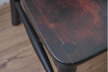 中古　美品　松本民芸家具　背もたれの曲線とスポークの美しさが魅力の#220F型チェア4脚　セット定価約48万円相当　(R-084666)