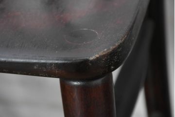 中古　美品　松本民芸家具　背もたれの曲線とスポークの美しさが魅力の#220F型チェア4脚　セット定価約48万円相当　(R-084666)