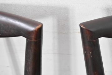 中古　美品　松本民芸家具　背もたれの曲線とスポークの美しさが魅力の#220F型チェア4脚　セット定価約48万円相当　(R-084666)