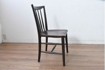 中古　美品　松本民芸家具　背もたれの曲線とスポークの美しさが魅力の#220F型チェア4脚　セット定価約48万円相当　(R-084666)