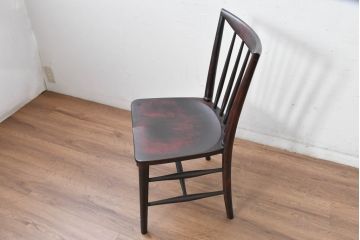 中古　美品　松本民芸家具　背もたれの曲線とスポークの美しさが魅力の#220F型チェア4脚　セット定価約48万円相当　(R-084666)