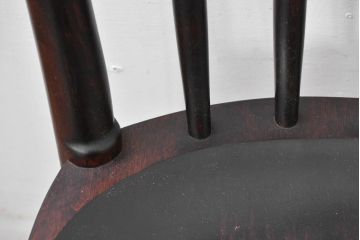 中古　美品　松本民芸家具　背もたれの曲線とスポークの美しさが魅力の#220F型チェア4脚　セット定価約48万円相当　(R-084666)