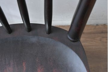 中古　美品　松本民芸家具　背もたれの曲線とスポークの美しさが魅力の#220F型チェア4脚　セット定価約48万円相当　(R-084666)