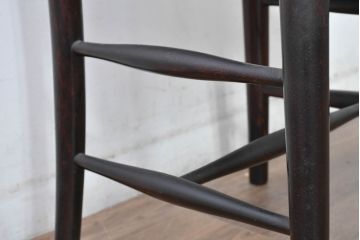中古　美品　松本民芸家具　背もたれの曲線とスポークの美しさが魅力の#220F型チェア4脚　セット定価約48万円相当　(R-084666)