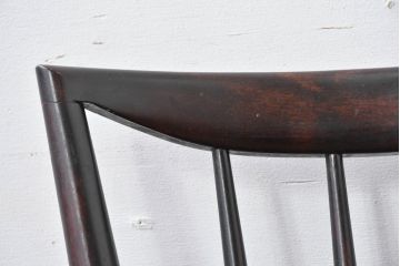 中古　美品　松本民芸家具　背もたれの曲線とスポークの美しさが魅力の#220F型チェア4脚　セット定価約48万円相当　(R-084666)