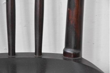 中古　美品　松本民芸家具　背もたれの曲線とスポークの美しさが魅力の#220F型チェア4脚　セット定価約48万円相当　(R-084666)