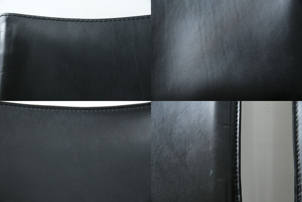 中古　美品　Cassina(カッシーナ)　412　CAB(キャブ)　MARIO BELLINI(マリオベリーニ)　シックでラグジュアリーな雰囲気を高めるアームレスチェア4脚　セット定価約120万円相当　(R-084667)