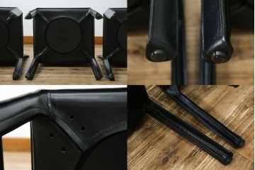 中古　美品　Cassina(カッシーナ)　412　CAB(キャブ)　MARIO BELLINI(マリオベリーニ)　シックでラグジュアリーな雰囲気を高めるアームレスチェア4脚　セット定価約120万円相当　(R-084667)