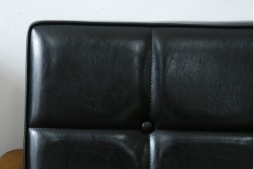 和製ヴィンテージ　オールドカリモク　カリモク家具(karimoku)　合皮製　Kチェア 1シーター 2脚セット(R-084668)