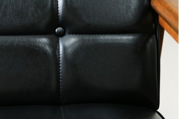 和製ヴィンテージ　オールドカリモク　カリモク家具(karimoku)　合皮製　Kチェア 1シーター 2脚セット(R-084668)