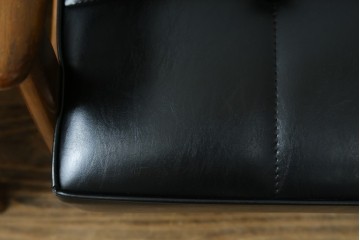 和製ヴィンテージ　オールドカリモク　カリモク家具(karimoku)　合皮製　Kチェア 1シーター 2脚セット(R-084668)