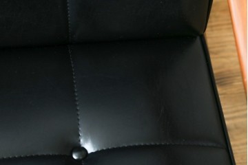 和製ヴィンテージ　オールドカリモク　カリモク家具(karimoku)　合皮製　Kチェア 1シーター 2脚セット(R-084668)