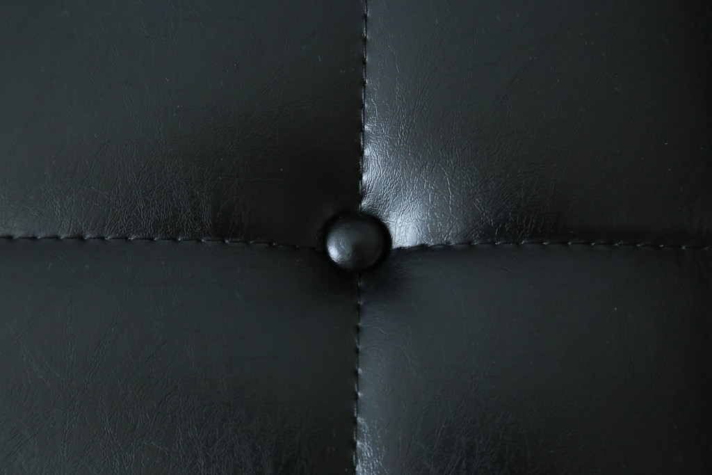 和製ヴィンテージ　オールドカリモク　カリモク家具(karimoku)　合皮製　Kチェア 1シーター 2脚セット(R-084668)