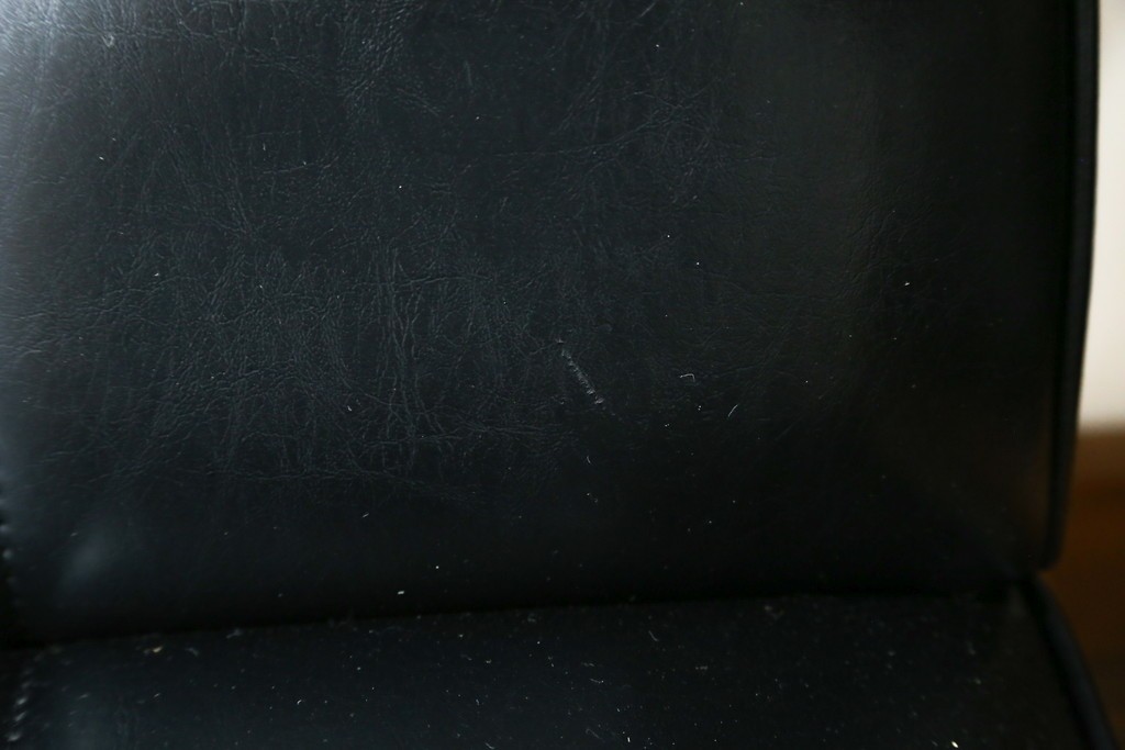 和製ヴィンテージ　オールドカリモク　カリモク家具(karimoku)　合皮製　Kチェア 1シーター 2脚セット(R-084668)