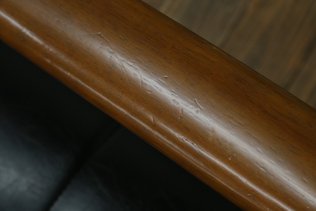 和製ヴィンテージ　オールドカリモク　カリモク家具(karimoku)　合皮製　Kチェア 1シーター 2脚セット(R-084668)