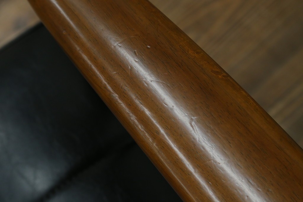 和製ヴィンテージ　オールドカリモク　カリモク家具(karimoku)　合皮製　Kチェア 1シーター 2脚セット(R-084668)