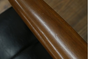 和製ヴィンテージ　オールドカリモク　カリモク家具(karimoku)　合皮製　Kチェア 1シーター 2脚セット(R-084668)