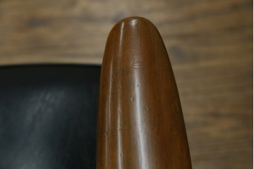 和製ヴィンテージ　オールドカリモク　カリモク家具(karimoku)　合皮製　Kチェア 1シーター 2脚セット(R-084668)