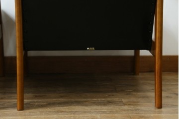 和製ヴィンテージ　オールドカリモク　カリモク家具(karimoku)　合皮製　Kチェア 1シーター 2脚セット(R-084668)