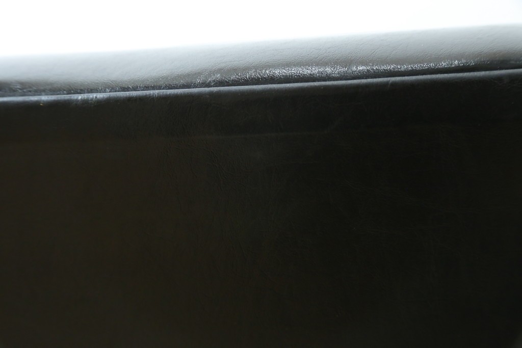 和製ヴィンテージ　オールドカリモク　カリモク家具(karimoku)　合皮製　Kチェア 1シーター 2脚セット(R-084668)