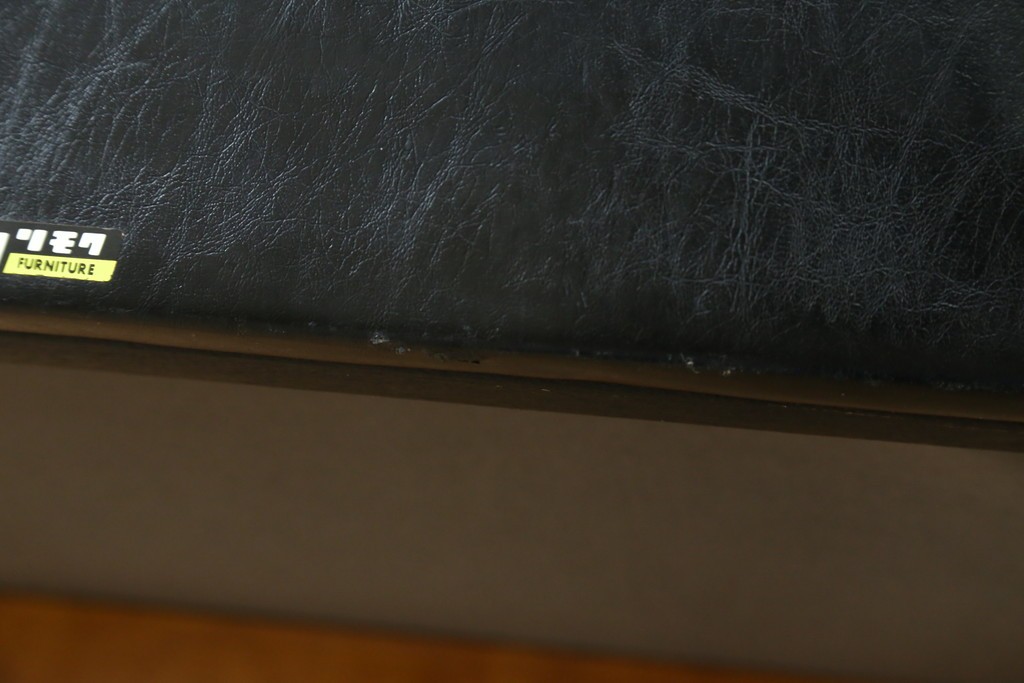 和製ヴィンテージ　オールドカリモク　カリモク家具(karimoku)　合皮製　Kチェア 1シーター 2脚セット(R-084668)