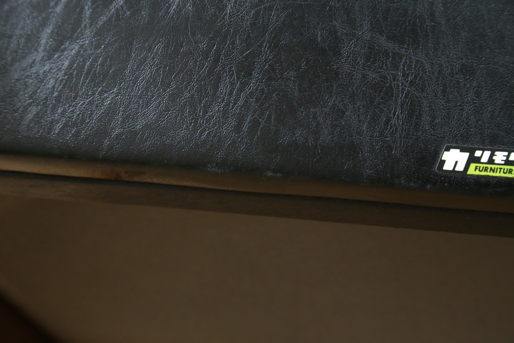 和製ヴィンテージ　オールドカリモク　カリモク家具(karimoku)　合皮製　Kチェア 1シーター 2脚セット(R-084668)