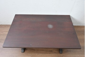 中古　松本民芸家具　ナラ材　#10型　上質な大人の空間づくりにぴったりな折りたたみ座卓　定価約18万円相当　(R-084669)