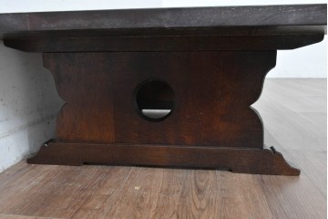中古　松本民芸家具　ナラ材　#10型　上質な大人の空間づくりにぴったりな折りたたみ座卓　定価約18万円相当　(R-084669)