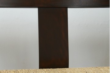 中古　松本民芸家具　#77型　ラッシ座(ガマ座)　和モダンな雰囲気を醸し出す3人掛け曲肘イス　定価約45万円　(R-084672)