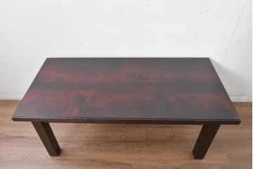 中古　美品　松本民芸家具　特注品　すっきりとした直線的なデザインが魅力のセンターテーブル　(R-084673)