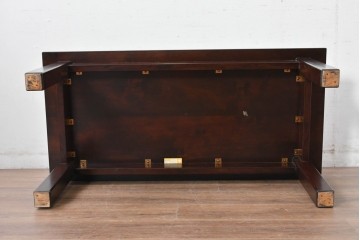 中古　美品　松本民芸家具　特注品　すっきりとした直線的なデザインが魅力のセンターテーブル　(R-084673)