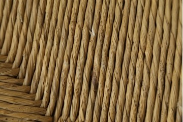 中古　美品　松本民芸家具　ラッシ座面(い草)　和モダンな空間づくりにおすすめの#222鞍型スツール　(R-084674)