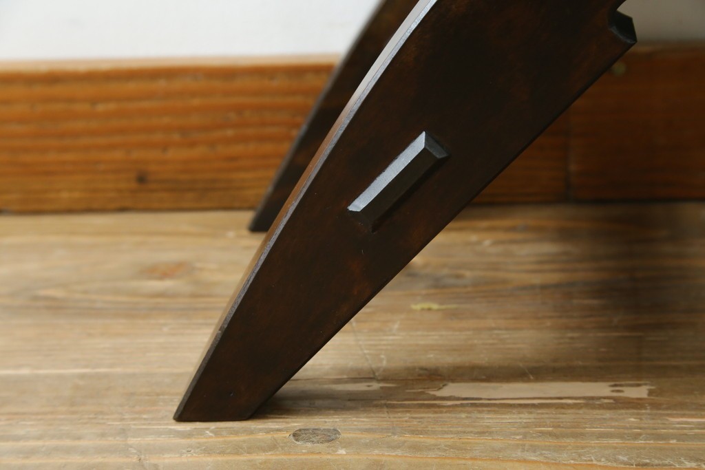 中古　美品　松本民芸家具　ラッシ座面(い草)　和モダンな空間づくりにおすすめの#222鞍型スツール　(R-084674)