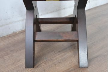 中古　美品　松本民芸家具　ラッシ座面(い草)　和モダンな空間づくりにおすすめの#222鞍型スツール(椅子、チェア、イス)(R-084675)