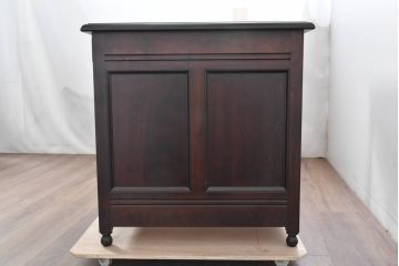 中古　美品!!　松本民芸家具　T型片袖机　美しい木目とクラシカルな佇まいが魅力的なデスク　定価約42万円相当　(R-084676)