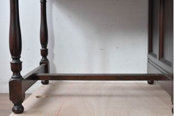 中古　美品!!　松本民芸家具　T型片袖机　美しい木目とクラシカルな佇まいが魅力的なデスク　定価約42万円相当　(R-084676)