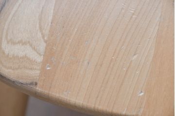 イギリス　希少なビンテージ品　ERCOL(アーコール)　MARGARET HOWELL(マーガレット・ハウエル)　エルム材・ビーチ材　北欧・ナチュラルインテリアにおすすめ!木のぬくもりと優しいフォルムが魅力のラブシート(R-084677)