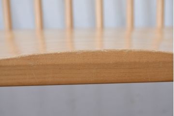 イギリス　希少なビンテージ品　ERCOL(アーコール)　MARGARET HOWELL(マーガレット・ハウエル)　エルム材・ビーチ材　北欧・ナチュラルインテリアにおすすめ!木のぬくもりと優しいフォルムが魅力のラブシート(R-084677)