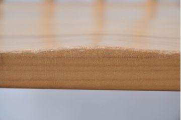 イギリス　希少なビンテージ品　ERCOL(アーコール)　MARGARET HOWELL(マーガレット・ハウエル)　エルム材・ビーチ材　北欧・ナチュラルインテリアにおすすめ!木のぬくもりと優しいフォルムが魅力のラブシート(R-084677)