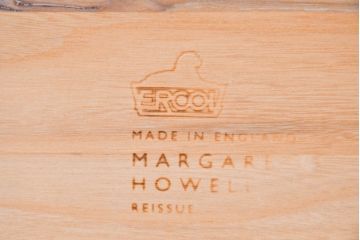 イギリス　希少なビンテージ品　ERCOL(アーコール)　MARGARET HOWELL(マーガレット・ハウエル)　エルム材・ビーチ材　北欧・ナチュラルインテリアにおすすめ!木のぬくもりと優しいフォルムが魅力のラブシート(R-084677)