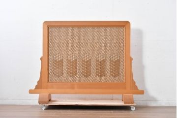 和製ビンテージ　希少‼　工芸品　名工 大橋利一作　職人技が光る!上質な和の空間を演出する組子入り衝立て(衝い立て、つい立て、パーテーション、間仕切り、ヴィンテージ)(R-084678)