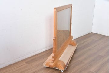 和製ビンテージ　希少‼　工芸品　名工 大橋利一作　職人技が光る!上質な和の空間を演出する組子入り衝立て(衝い立て、つい立て、パーテーション、間仕切り、ヴィンテージ)(R-084678)