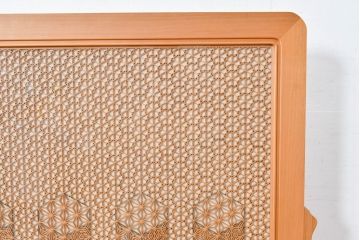 和製ビンテージ　希少‼　工芸品　名工 大橋利一作　職人技が光る!上質な和の空間を演出する組子入り衝立て(衝い立て、つい立て、パーテーション、間仕切り、ヴィンテージ)(R-084678)