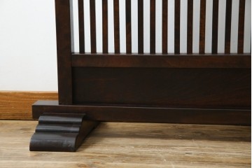 中古　美品　松本民芸家具　和の趣溢れる佇まいが魅力のC型衝立て　定価約18万円相当　(R-084686)