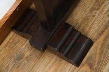 中古　美品　松本民芸家具　和の趣溢れる佇まいが魅力のC型衝立て　定価約18万円相当　(R-084686)